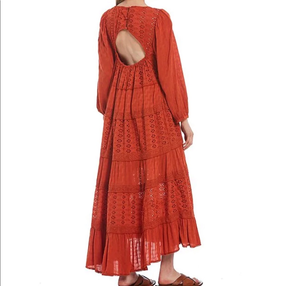 Free People Mockingbird Embroidered Maxi Dress ☄️